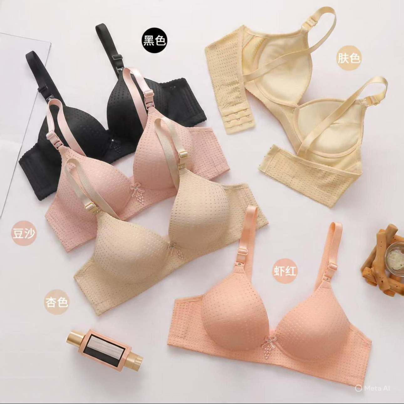 Dotted Multi Color Padded Bra