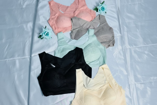 Front And Black Hook Bra With Butterfly Style