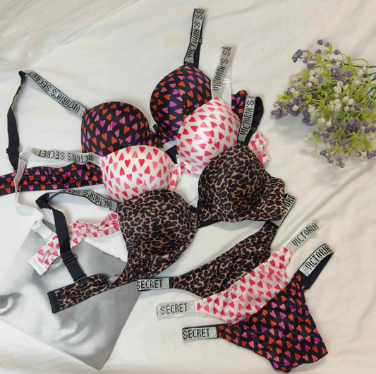 Premium Victoria Secret Hearts Bra Set