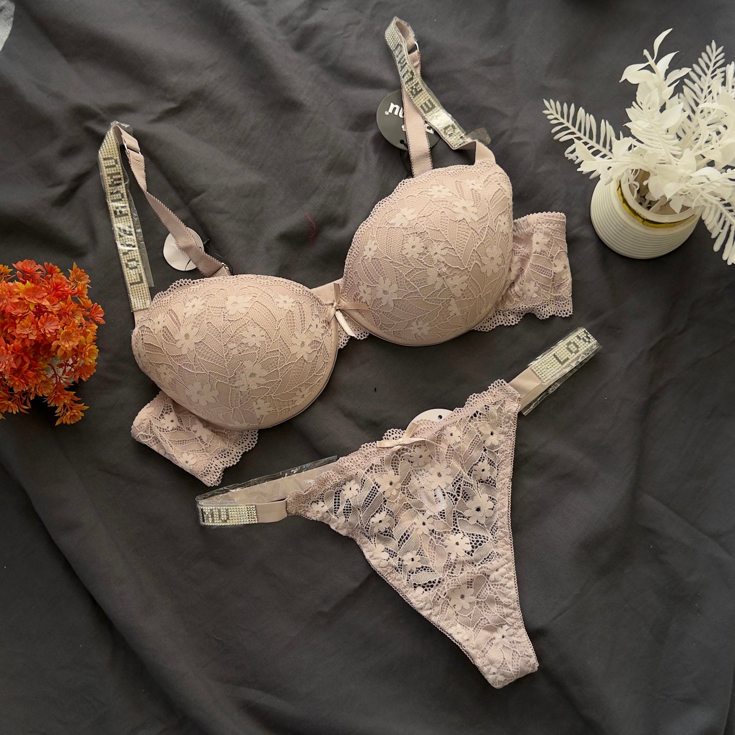 Love Rumu Premium Double Padded Bra Set With High Quality
