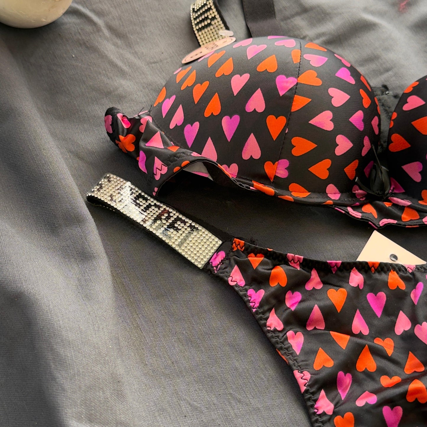 Victoria Secret  Heart style Double Padded bra set With Premium Quality