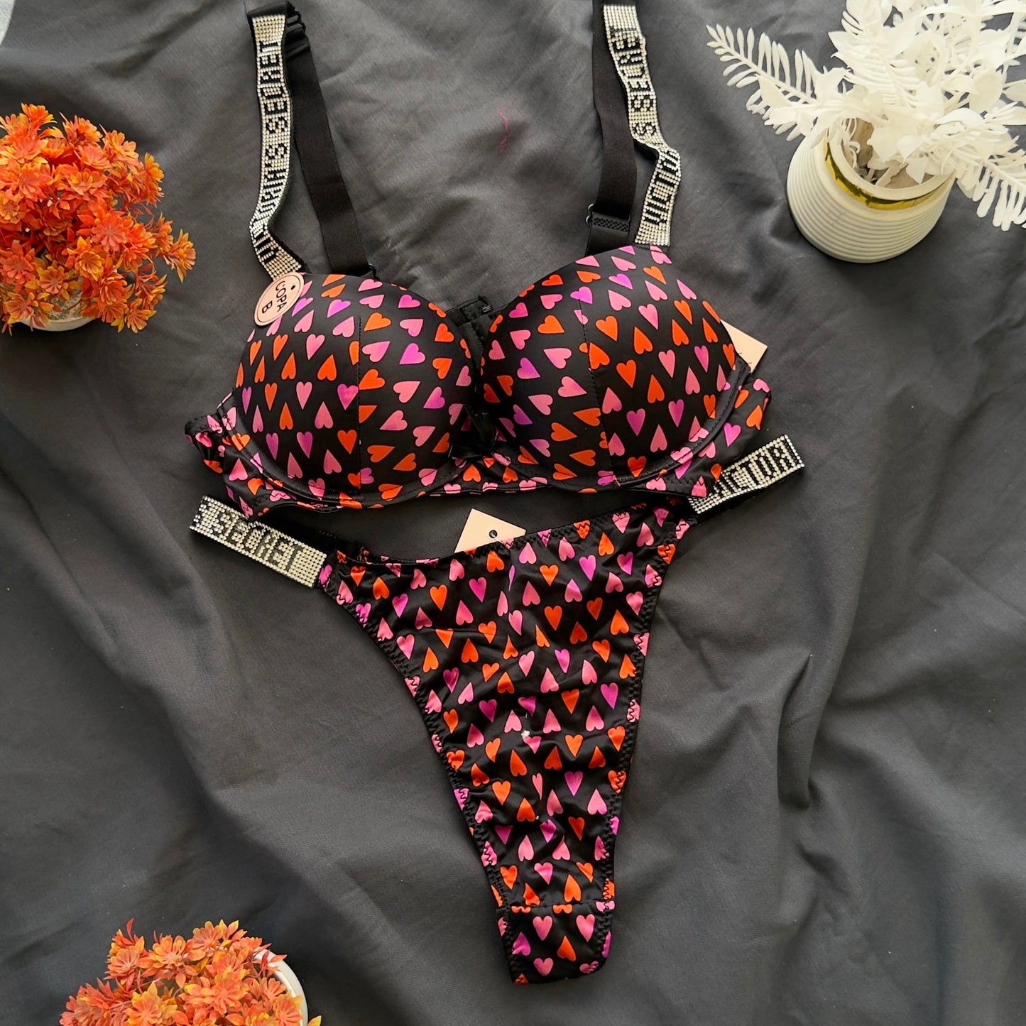Premium Victoria Secret Hearts Bra Set