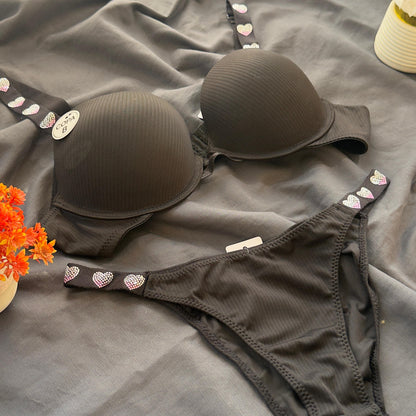 Premium Quality victoria Secret Bra Set With Hearts