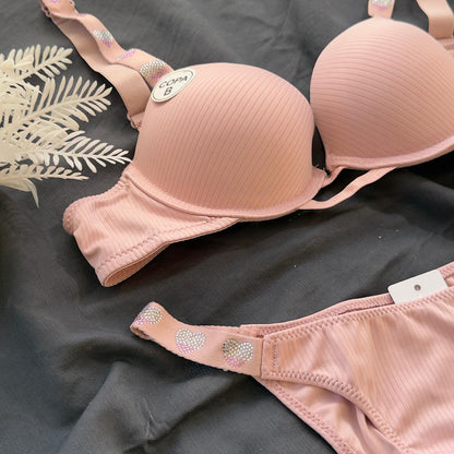 Premium Quality victoria Secret Bra Set With Hearts