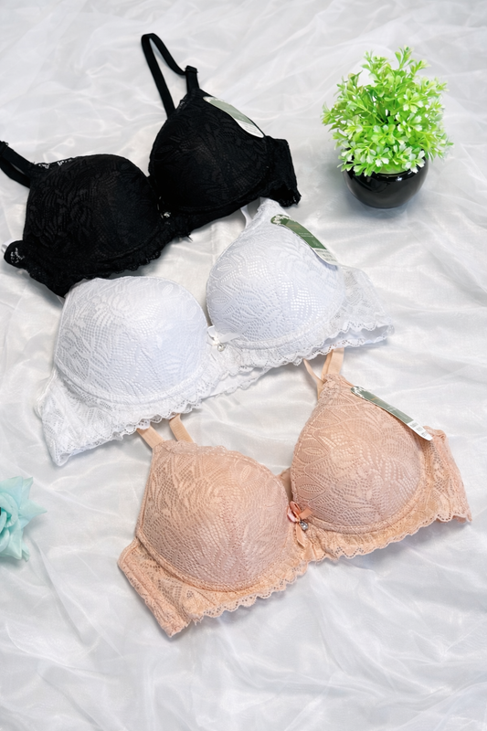 Premium Lacy Push-Up Bra For Women (single padded bra)