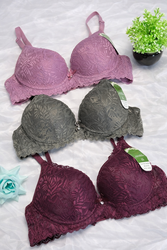 Premium Lacy Push-Up Bra For Women (single padded bra)