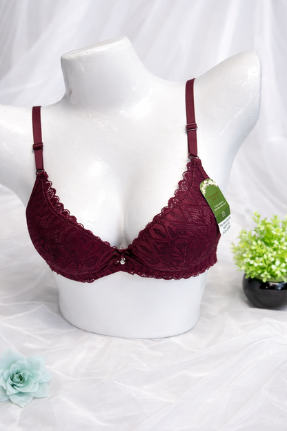 Premium Lacy Push-Up Bra For Women (single padded bra)