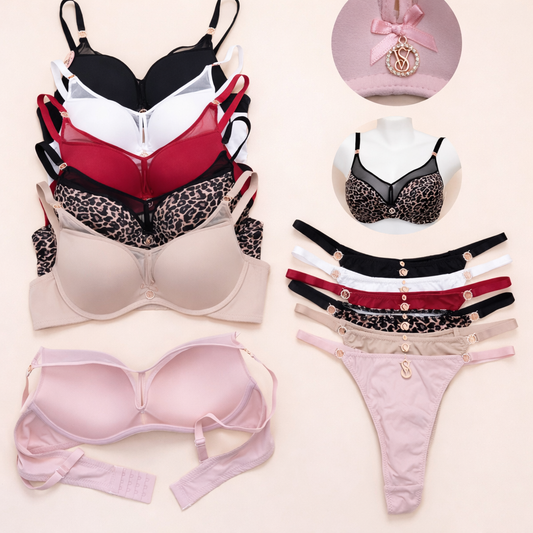 Victoria Secret Pushup Bra Panty Set Double Padded Premium Set