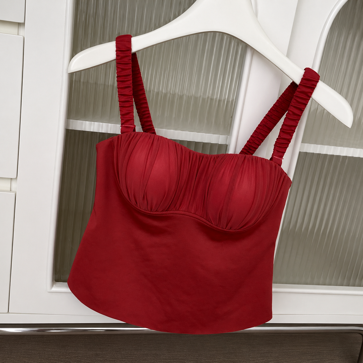 Plain padded Short Camisole Top