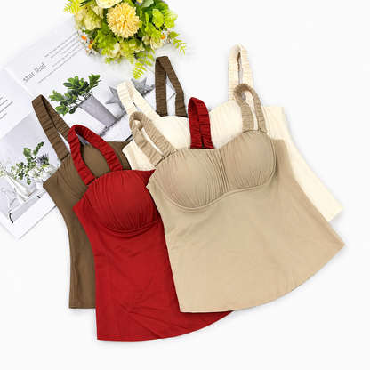 Plain padded Short Camisole Top