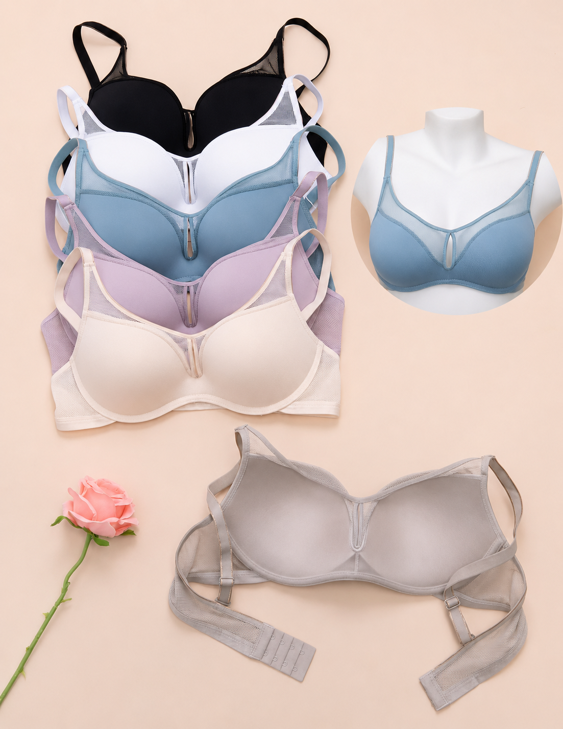 Chanvie Leen Single Padded Fancy Bridal T Shirt Bra