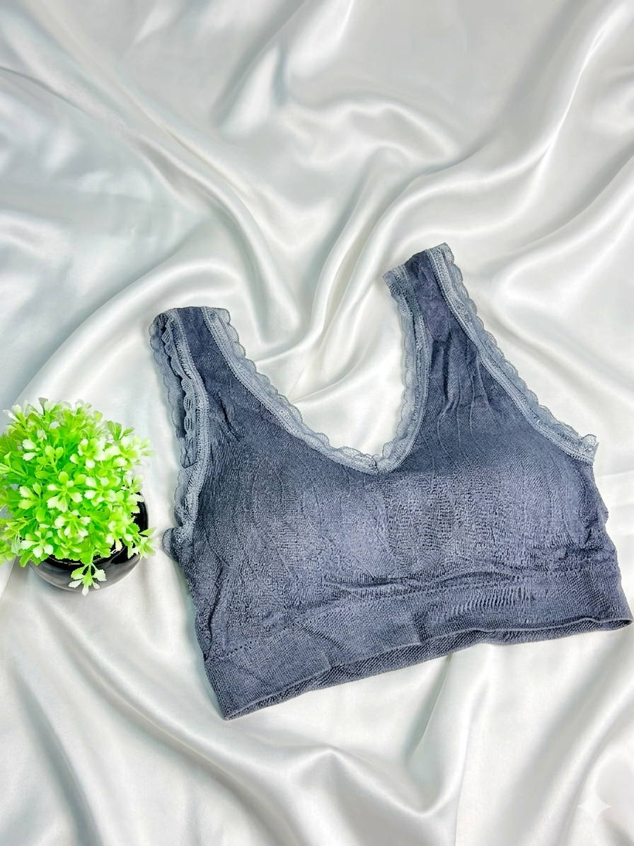 Comfortable And Stretchable bra With Fancy Lace