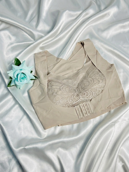 Front And Black Hook Bra With Butterfly Style