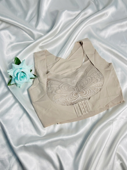 Front And Black Hook Bra With Butterfly Style
